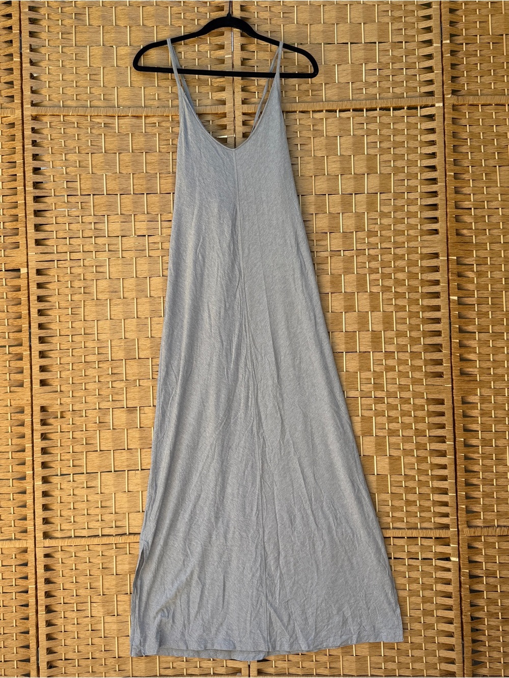 Patagonia Cross Back Light Gray Slip Maxi Dress Women’s Medium